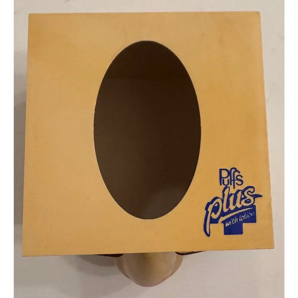 Vintage 1987 Puffs Plus Entex Promotional Plastic Red Nose Tissue Box Cover